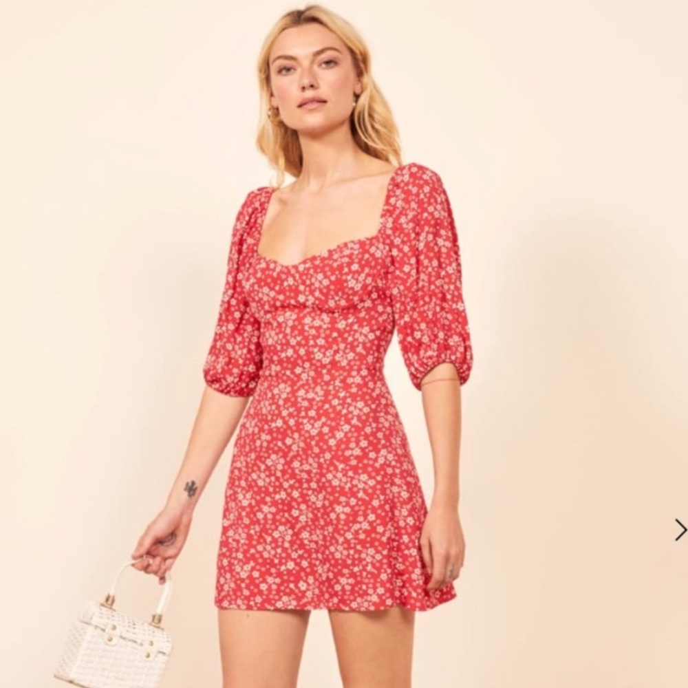 Reformation summer mini red dress